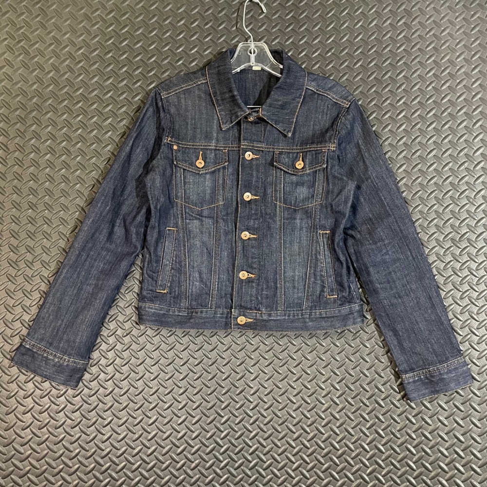 Wrangler 1947 Denim Jean Jacket Button Up Women's Small Dark‎ Wash Western Style